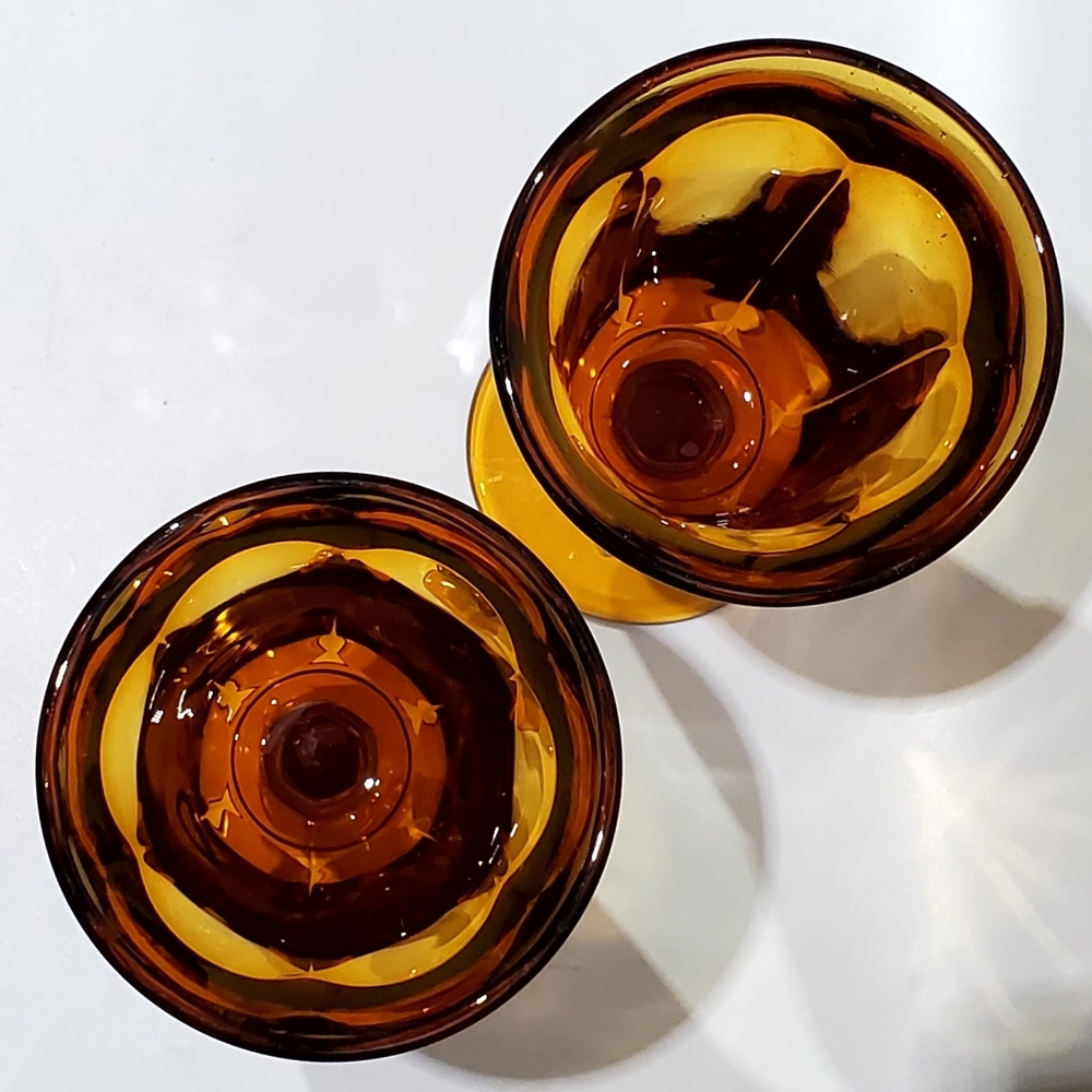 2 Imperial Glass-Ohio 12oz Old Williamsburg Amber Iced Tea Glasses - Picture 8 of 13